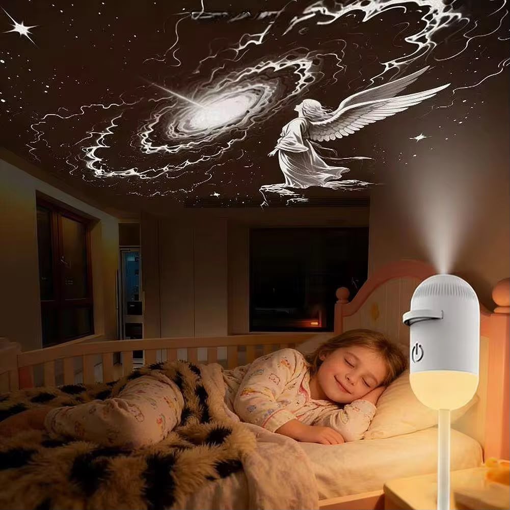 USB Galaxy star projector night light (4 slides)
